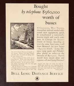 Sistema Campana 1927 Publicidad Telefónica Larga Distancia Negocios Antiguo Impresión AD - Imagen 1 de 1