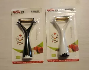 Grater Multi Purpose Peeler & Julienne Cutter Carrot Potato Kitchen Tools 2 PACK - Picture 1 of 5