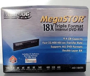 NOS Mad Dog MegaSTOR Internal DVD-RW Burner/Player MD-18XTFI DVD , CD-R, CD-RW - Picture 1 of 9