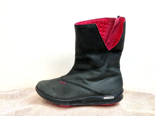 Stivali Reebok EasyTone Thinsulate Mid Comfort in pelle nera con zip UK 4 5 EU 37 5