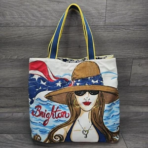 Brighton Chic Ahoy Beach Tote Shopping Bag Canvas All a Chic Girl Needs *READ* - Picture 1 of 14