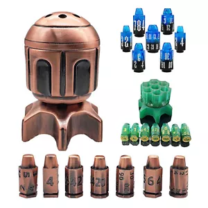 7PCS DND Dice Set with Holder Resin Metal Polyhedral Dungeons & Dragons RPG Game - Picture 1 of 40