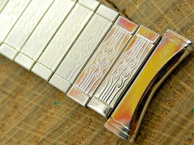 Vintage Bulova NOS Stainless Steel Watch Band 19mm 3/4" Mens Expansion Unused - Image 1 of 3