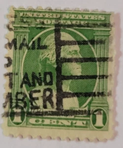 VINTAGE ~ US-Briefmarke ~ George Washington 1732-1932 ~ 1 ¢ grüne Briefmarke - 03 - Bild 1 von 6