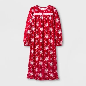 Camisón para niñas Christmas Elf on the Shelf rojo menta manga larga, talla 4 - Imagen 1 de 1