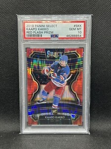 2019-20 Panini Select - KAAPO KAKKO - Red Flash Prizm /75 PSA 10 GEM MINT POP 8