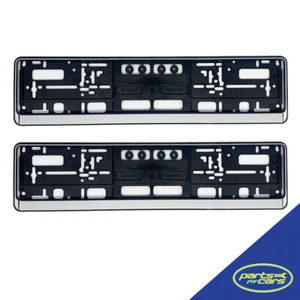 Silver Number Plate Surround (2x Surrounds) - Imagen 1 de 1