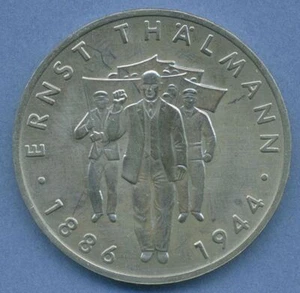 RDA 10 marcos 1986 Ernst Thälmann, J 1608 vz/st (m2869) - Imagen 1 de 2