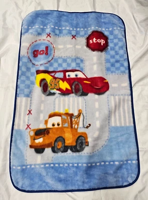 Disney Pixar Cars Movie Luxe Plush Fleece Baby Toddler Throw Blanket Stop Go - Image 1 of 4