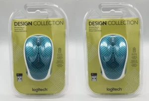 2 units New color-Teal Maze Logitech Design Collection Optical Wireless Mouse - Picture 1 of 1