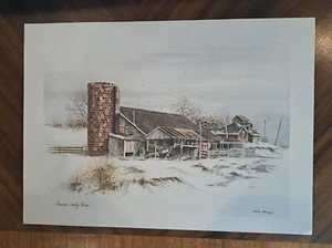 Stan Haring Art Print Johnson County Farm Vintage Iowa City Iowa 17 x 12 - Picture 1 of 5