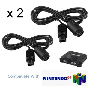 X 2 Extension Cable Lead FOR N64 NINTENDO 64 Controller 1.8m 6ft - Picture 1 of 1