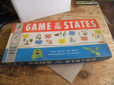 Milton Bradley 1960 GAME OF THE STATES Board Game mf Vintage 48 States  - Image 1 of 4