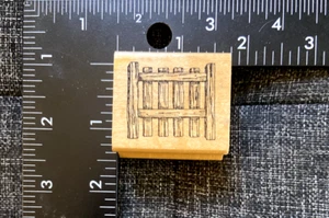 Art Impressions Rubber Stamps E-1275 Picket Fence Garden Backyard Gate 1996 VTG - Picture 1 of 3