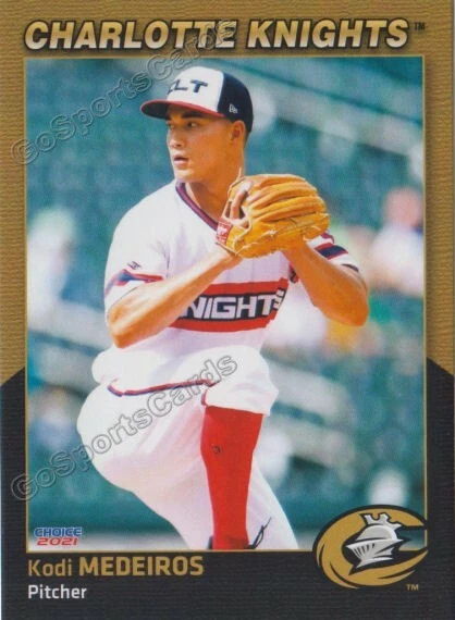 2021 Charlotte Knights Kodi Medeiros RC Rookie Chicago White Sox Hawaii - Image 1 of 1