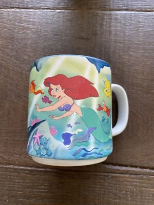 Vintage 90s The Little Mermaid Disney Film Cartoon Mug Cup Made In Japan VGC - Image 1 of 4