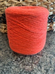 SOFT Orange Cone 100% Peruvian Alpaca Yarn #1weight 2lb 4oz - Picture 1 of 5