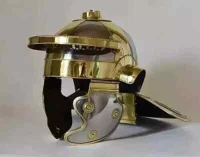 Regalo de Navidad Medieval Acero y Latón Recubierto Romano Galo Niedermormter Casco Regalo Foto 1 de 4