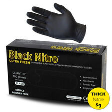 Black Nitrile Gloves Thick 5g Powder Free Industrial Medical Mechanic Tattoo 