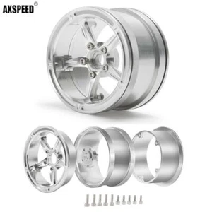 AXSPEED 4x 2.2" Alum Beadlock Wheel Rims for 1/10 RC Crawler Axial Wraith TRX-4 - Picture 1 of 12