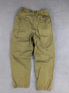 Chino Baggy Workwear Vintage 90s Levi's American Slack S Kaki Made Italy - Imagen 1 de 19
