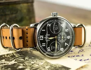 "Reloj soviético vintage, 1980-s Aviator, ejército soviético, la fuerza aérea ""Pobeda"" - Imagen 1 de 5