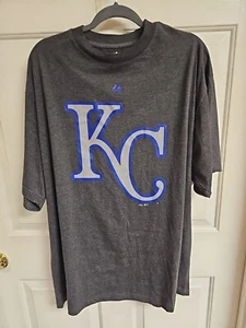 Hombres Kansas City Royals Manga Corta Talla 2X Grande Majestuoso Nuevo Con Etiquetas - Imagen 1 de 5