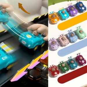 Light Up Push and Go Cartoon Inertia Car Toy Birthday Gift for Kids Hand Grip - Picture 1 of 20