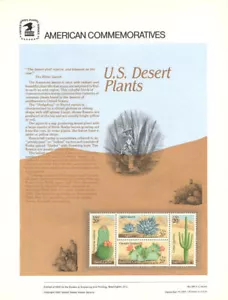 #156 20c U.S. Desert Plants #1942-1945 USPS Commemorative Stamp Panel - Bild 1 von 1