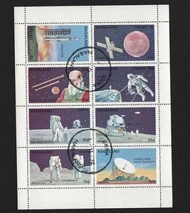 OPC 1972 Nagaland Space Sheet of 8 CTO MNH - Picture 1 of 1