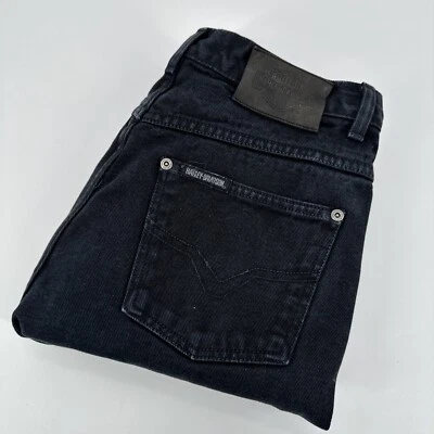 Harley Davidson Black Denim Jeans Womens Size 10L Classic Fit - Image 1 of 4