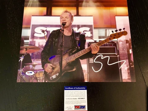 Sting Hand Signed 11x14 Photo The Police Rock Singer PSA DNA CERT Cover