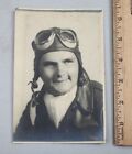 Vintage Photo Portrait Pilot Flyboy Goggles Aviation 1930s ?