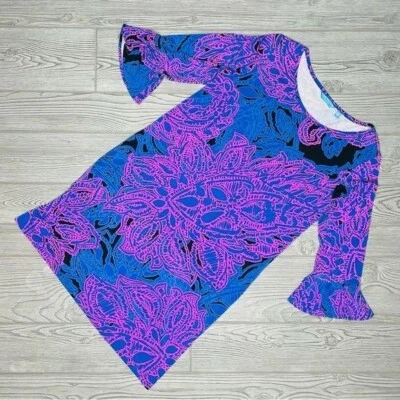 Tori Richard Honolulu Linden Ruffle Sleeve Shift Dress Hawaiian sundress small - Image 1 of 4