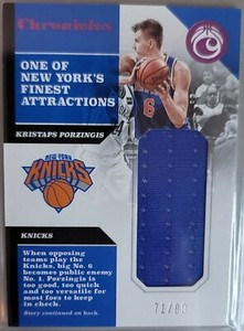 2017-18 Panini Chronicles Swatches Patch - Pink 71/99 Kristaps Porzingis #CS-KPZ