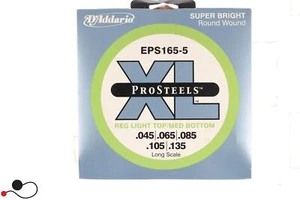 D ADDARIO SET 5 CORDE BASSO EPS165-5 PROSTEELS045/065/085/105/135 SUPER BRIGHT - Imagen 1 de 2