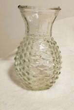 Wexford Vase Pineapple Pattern Clear Glass 5.75 Inches Tall  1980
