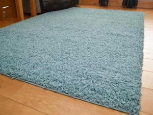 Teppichmatten Teppich zottig Wohnzimmer Ente Ei klein extra groß schlicht blau Boden - Bild 1 von 10
