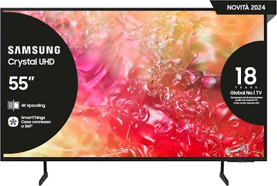 Smart TV 55" UE55DU7190U Crystal 4K UHD, 4K Samsung , Slim Look, DVBT-2, NUOVA - Immagine 1 di 2