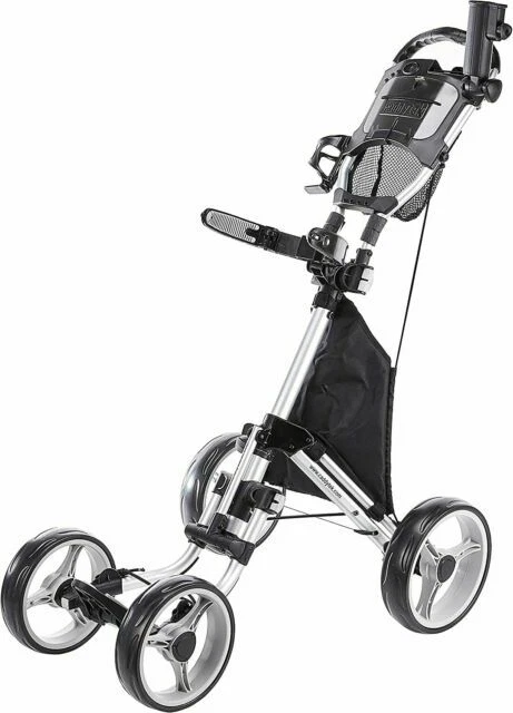 Caddytek CaddyLite One-Swivel V8 3 Wheel Golf Push Cart - Dark Gray