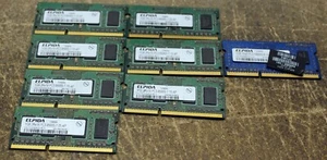 LOT OF 8 ELPIDA 1GB DDR3 (TESTED) LAPTOP MEMORY MODULES - Picture 1 of 3