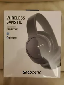 SONY Bluetooth Wireless Over-the-Ear Stereo MDR-ZX770BT Black New Sealed in Box - Picture 1 of 6