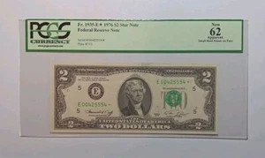 Us 1976- 2 DOLLARS STAR Note [ E ] richmond  Only 640 K Minted PCGS 62  - Picture 1 of 2