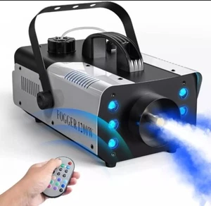 DELIBANG Fog Machine, 1200W Smoke Machine with 6 LED Lights, Wireless Remote - Picture 1 of 7