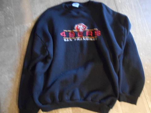 Vintage LOGO 7 San Francisco 49ers sweatshirt size XXL Heavy Weight Pullover Bla Cover
