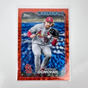 2024 Topps Series 1 Brendan Donovan Cardinals #7 Orange Foil Parallel 129/299 - Picture 1 of 5