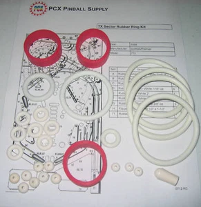Kit de anillo de goma máquina de pinball Gottlieb/Premier TX Sector 1988 - Imagen 1 de 1