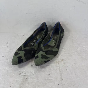 Rothy’s The Point Oliva Camuflado Tejido Punta Punta Puntiaguda Ballet Pisos Para Mujer EE. UU. 8 - Imagen 1 de 11