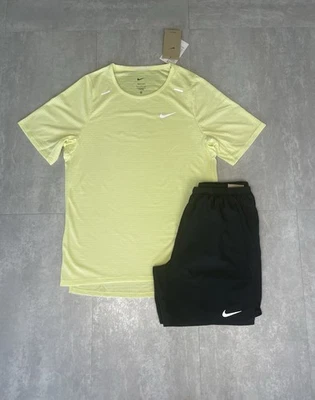 Nike Rise 365 Luminous Green Tee & Black 7” Challenger Shorts Set | SMALL ✅ - Image 1 of 4