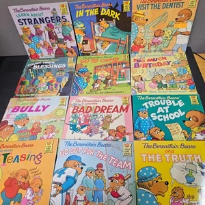Lot of 12 Berenstain Bears PB First Time Books by Stan & Jan Bernstein No Dupes - Foto 1 di 5